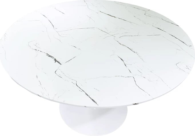 Tavolinë ngrënie Balou I MDF mermer i bardhë D120x75cm