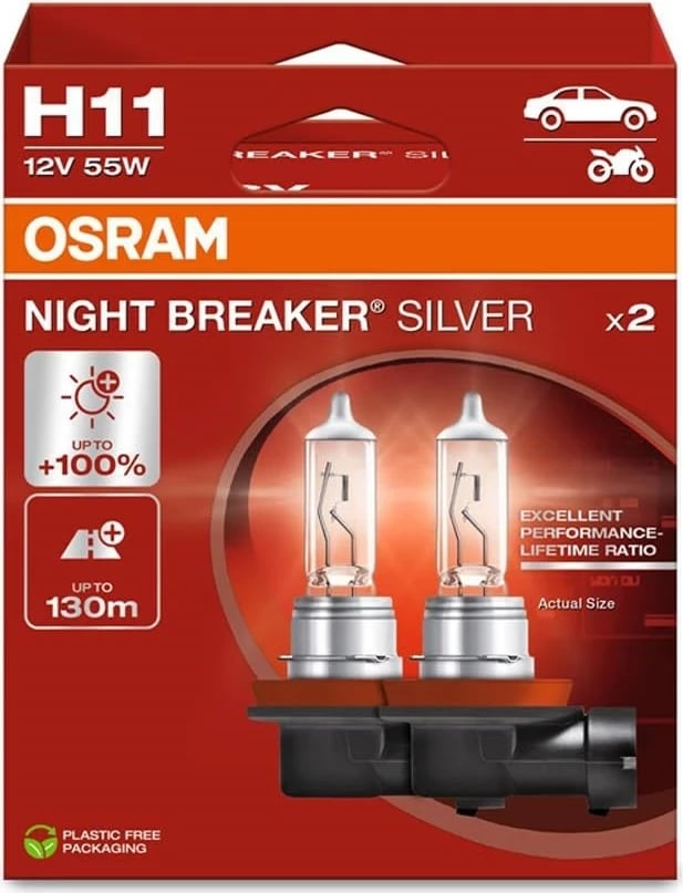 Llamba veture OSRAM Night Breaker Silver H11, 12V 55W, set prej 2 copë