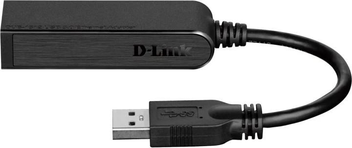 Adapter rrjeti USB në Gigabit Ethernet, D-Link DUB-1312, USB 3.0, i zi