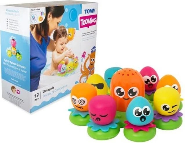 Set lodrash për banjë Tomy Toomies Octopals, plastikë, shumëngjyrëshe