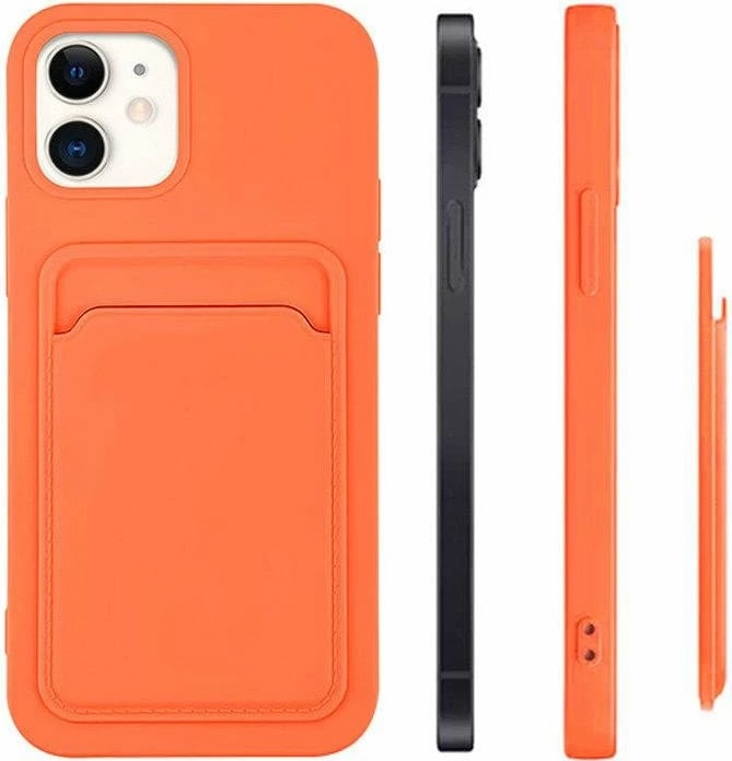Mbështjellës silikoni Hurtel për Xiaomi Redmi Note 10/10S me vend për kartela, Kuq