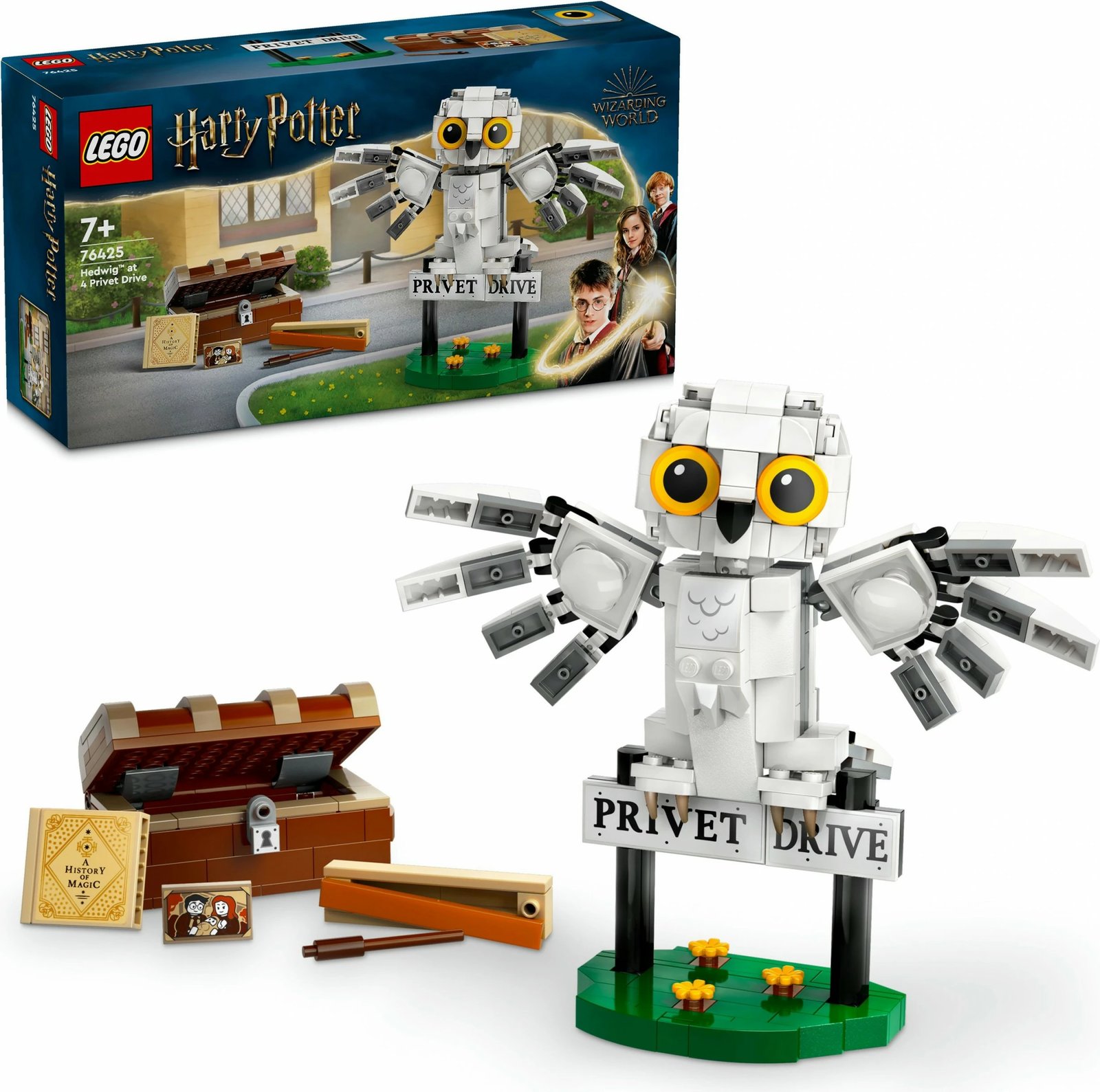 Set ndërtimi LEGO Harry Potter Hedwig 76425, 337 pjesë, multikolor