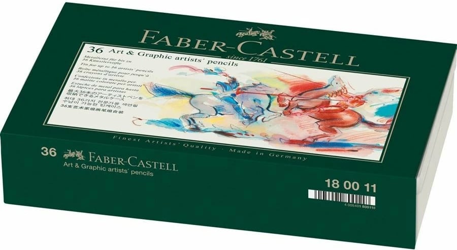 Kuti e fortë për lapsa Faber-Castell 180011, e bardhë
