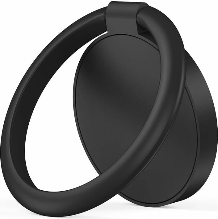 Mbajtës magnetik për telefon Tech-Protect, unazë me stand, e zezë