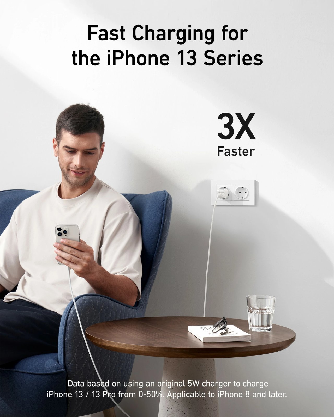 Karikues Anker 511 Nano Pro, USB, 20 W, Bardhë
