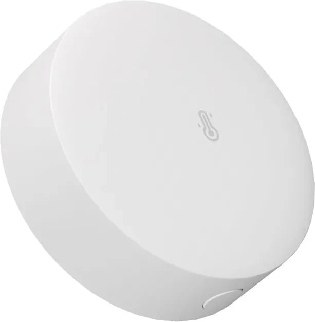 Sensor temperature dhe lagështie Sonoff SNZB-02P, ZigBee, i bardhë, i rrumbullakët