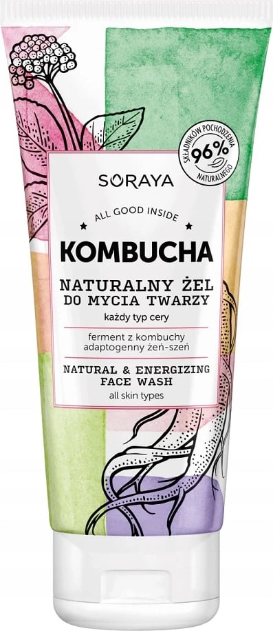 Xhel për pastrim fytyre Soraya Kombucha për femra 150ml