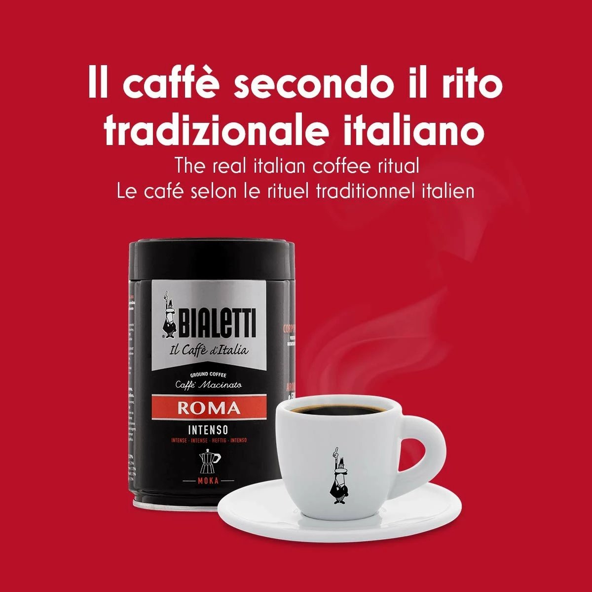 Moka Express Bialetti, 0.06 L, alumini, e zezë