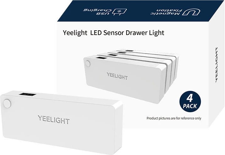 Set drita me sensor për sirtarë Yeelight YLCTD001, 4 copë, e bardhë