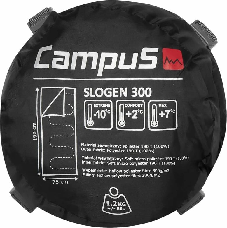 Thes gjumi për kamping Campus, gri/argjendtë
