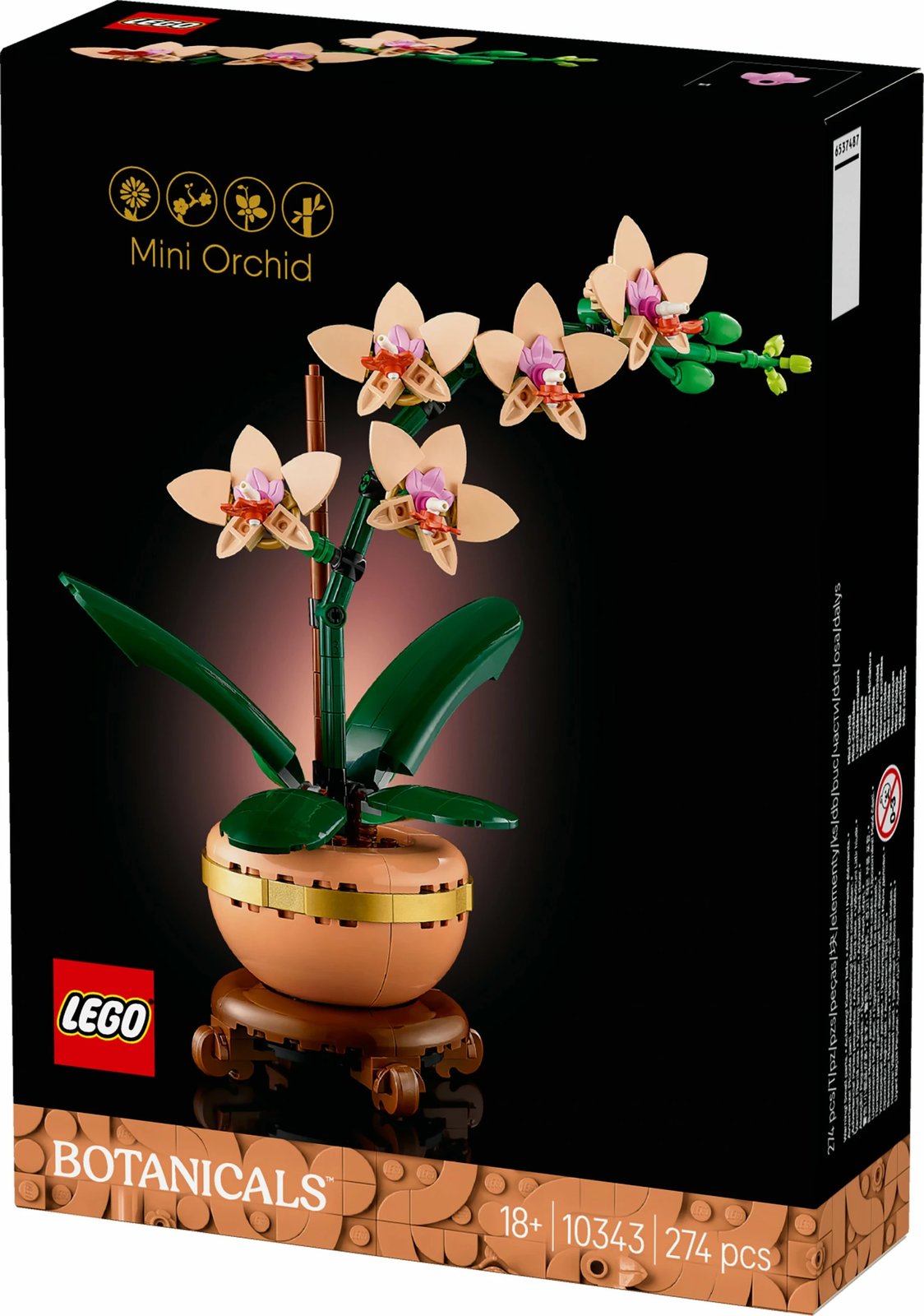 Set ndërtimi LEGO Mini Orchid, 274 pjesë, plastikë, shumëngjyrësh