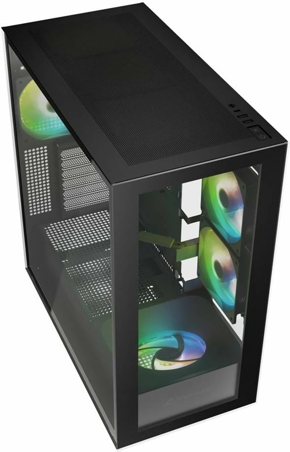 Kasë Sharkoon Rebel C60 RGB midi, e zezë