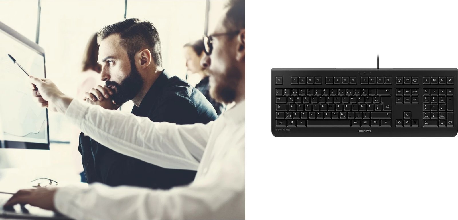 Tastierë Cherry KC 1000, USB, layout hungarez, e zezë