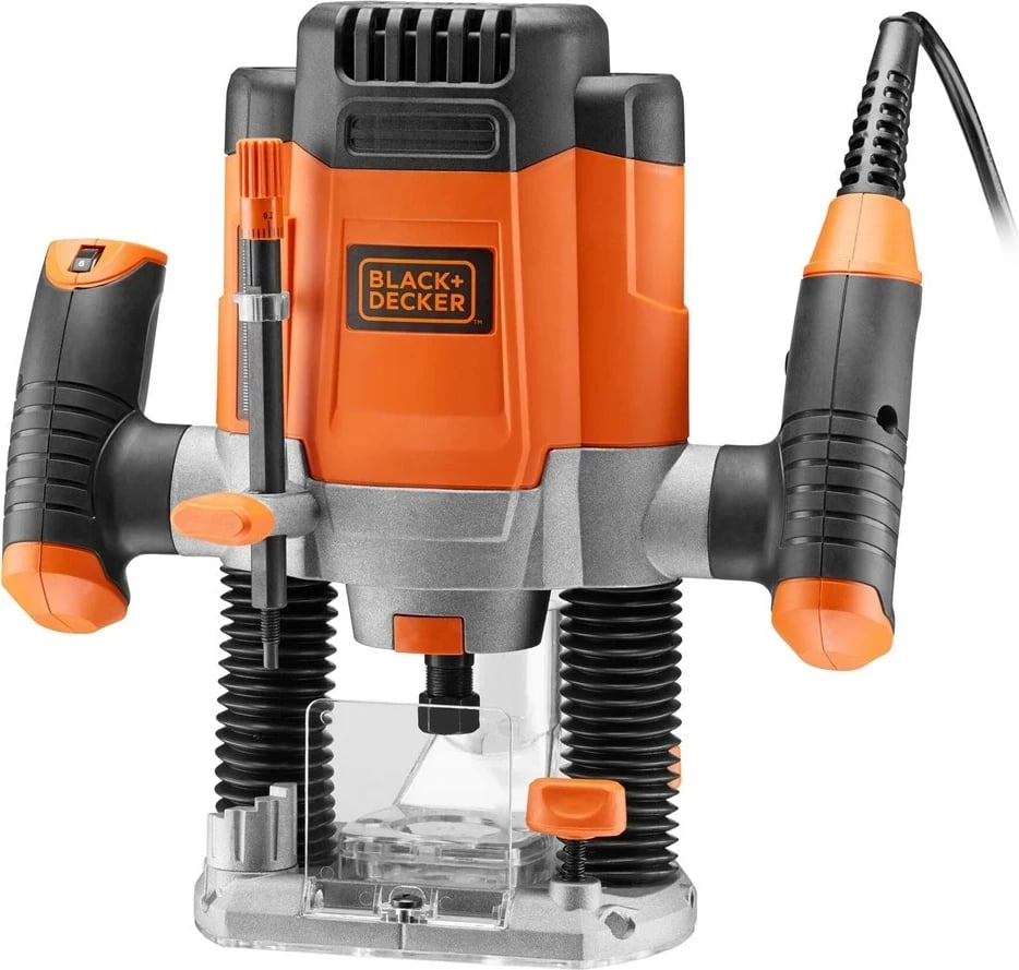 Router elektrik BLACK+DECKER KW1200EKA-QS, Gri/Portokalli