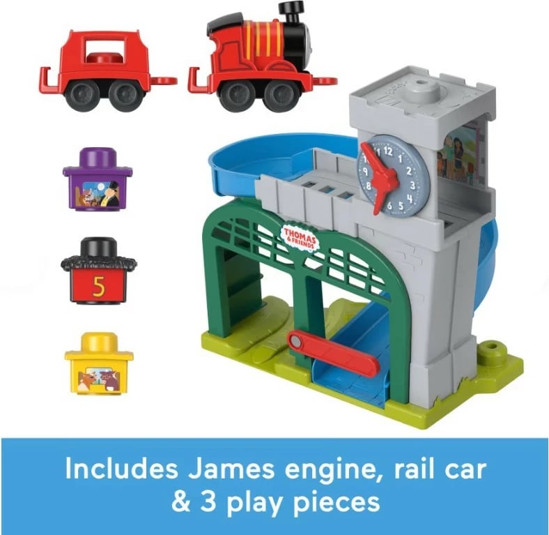 Set lodrash Thomas & Friends Fisher Price HXW24, stacion treni Knapford, shumëngjyrësh