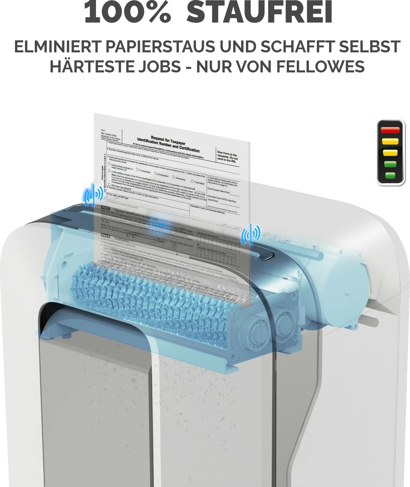 Shredder Fellowes Powershred LX201, Micro-cut, 22 L, e bardhë