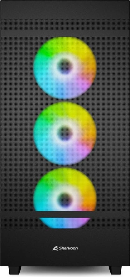 Kasë Sharkoon Rebel C50 RGB, Full Tower, e zezë, xham i temperuar, RGB