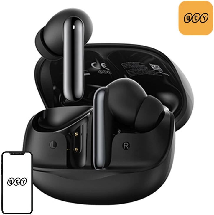 Kufje TWS QCY MeloBuds HT12, in-ear, ANC, Bluetooth 5.4, e zezë