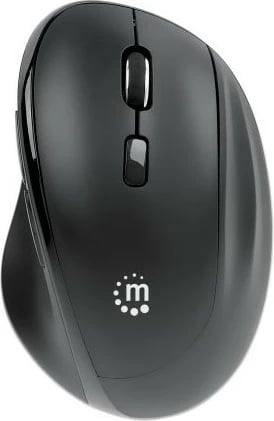 Maus wireless MANHATTAN ergonomik, 6 butona, USB-A/C, i zi