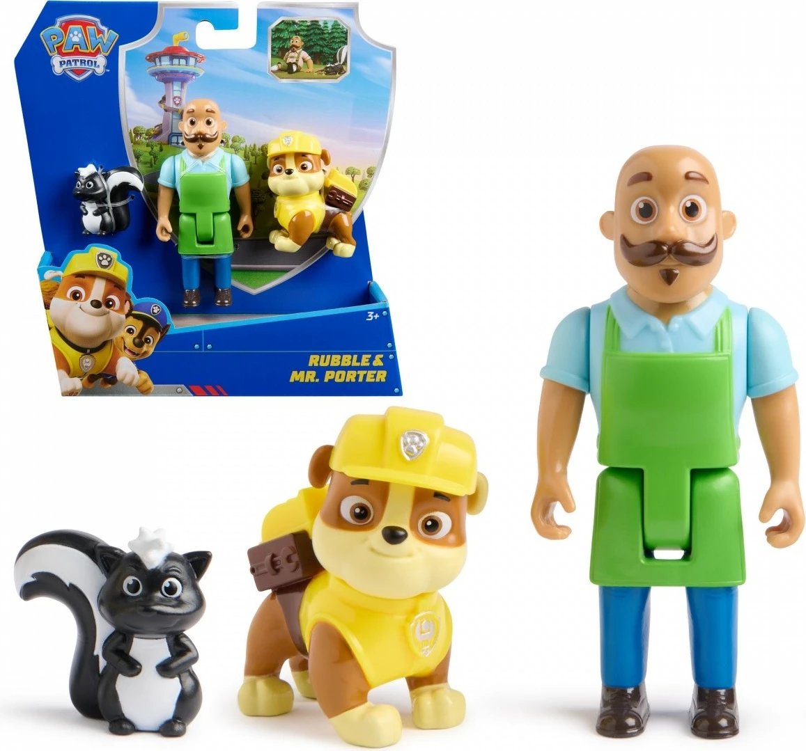 Set figurina Paw Patrol Spin Master Rubble & Mr. Porter, plastikë, për fëmijë