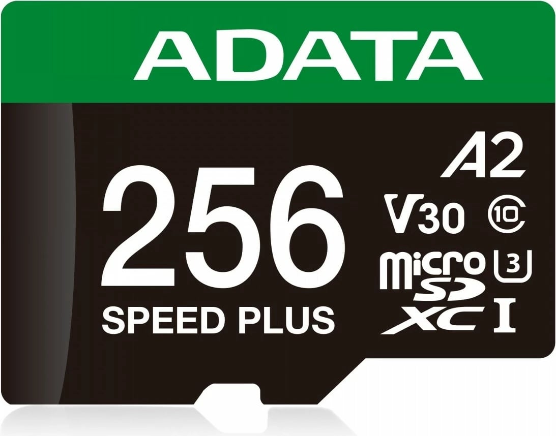Kartelë memorie microSD Adata Speed Plus 256GB me adapter, A2 UHS-I U3 V30