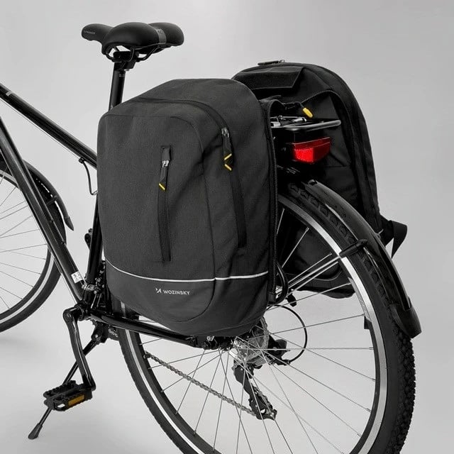 Çantë biçiklete/shpinore Wozinsky WBB30BK, 30L, e zezë