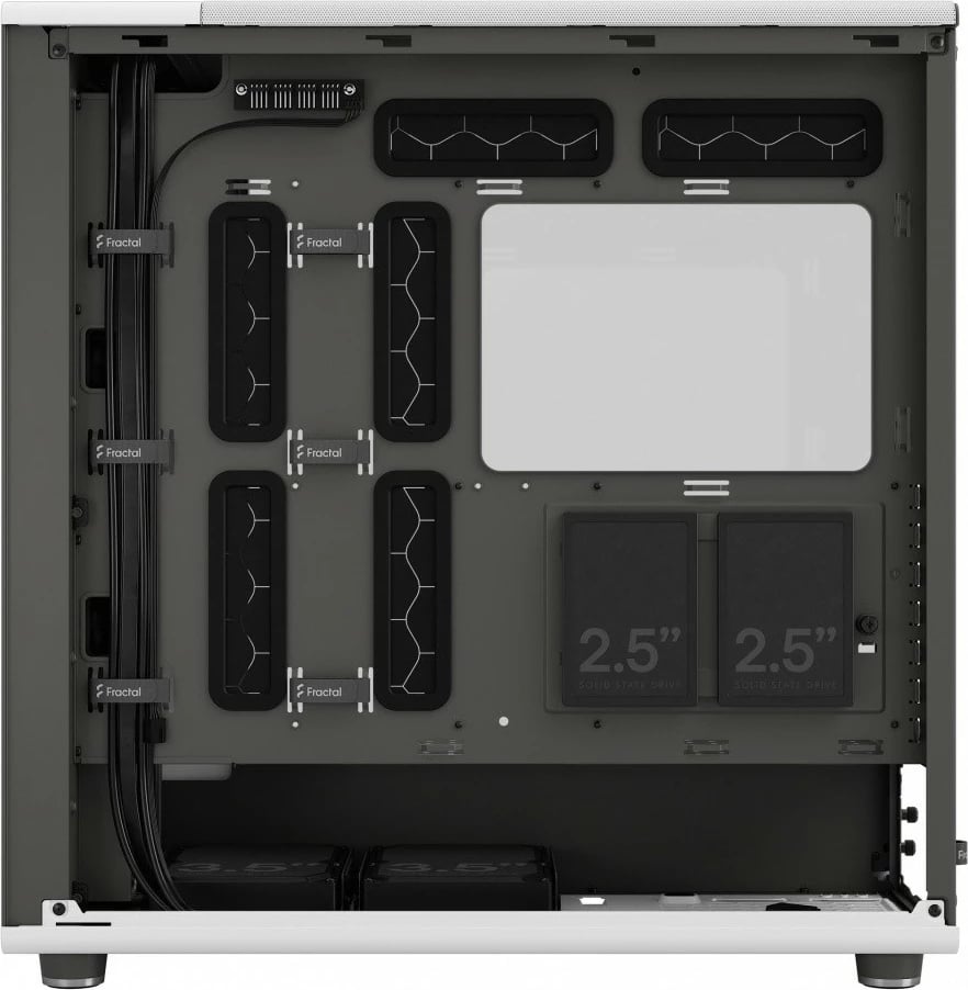 Kasë Fractal Design North XL Chalk White TG Clear, Midi Tower, e bardhë