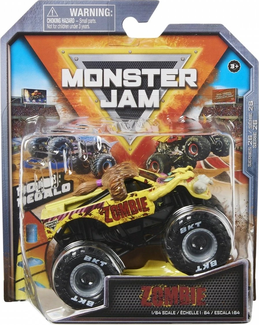 Lodër veturë Monster Jam Spin Master 1:64, metal dhe plastikë, ngjyra të përziera, 1 copë