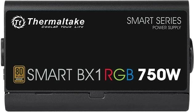 Kasë Thermaltake Smart BX1 RGB 750W, 80 PLUS Bronze, 4xPEG, 120mm, E zezë