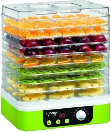 Dehidratues ushqimi Concept SO1060, 9 sita, 8 mënyra tharjeje, Timer, Jeshile/Bardhë