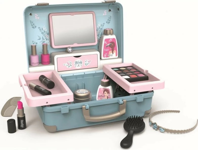 Valixhe lodër Smoby Walizka Beauty me 13 aksesorë, për vajza, Multikolor