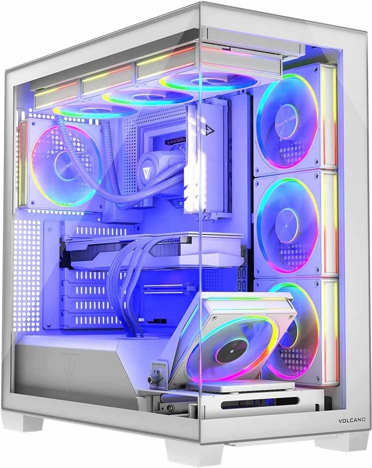 Kasë MODECOM Volcano Stellar 5F ARGB 20, Midi Tower, e bardhë