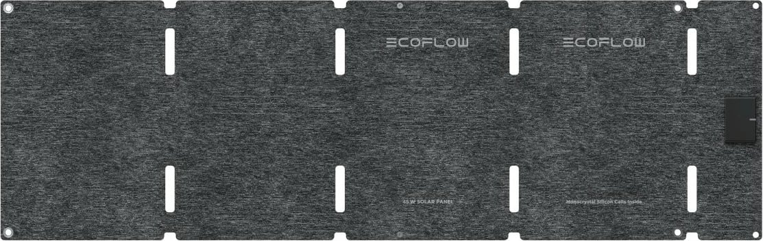 Panel diellor EcoFlow 45W, monokristalin, IP68, USB Type-C, zi
