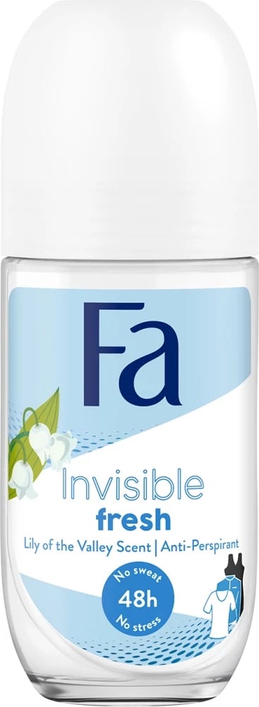 Antiperspirant roll-on për femra Fa Invisible Fresh 48h me aromë zambaku të luginës 50ml