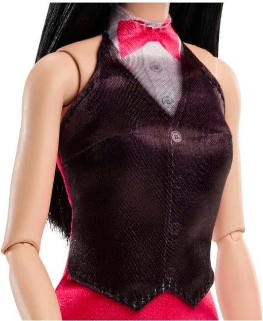 Kukull Barbie Mattel HKT68 violiniste me violinë dhe smyczek, fustan rozë