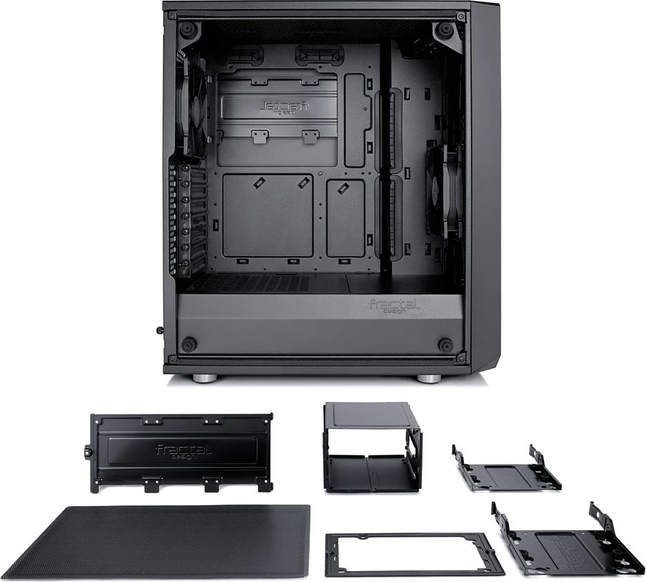Kasë Fractal Design Meshify C, Midi Tower, ATX, ITX, micro ATX, E zezë Kasë Fractal Design Meshify C, Midi Tower, ATX, ITX, micro ATX, E zezë