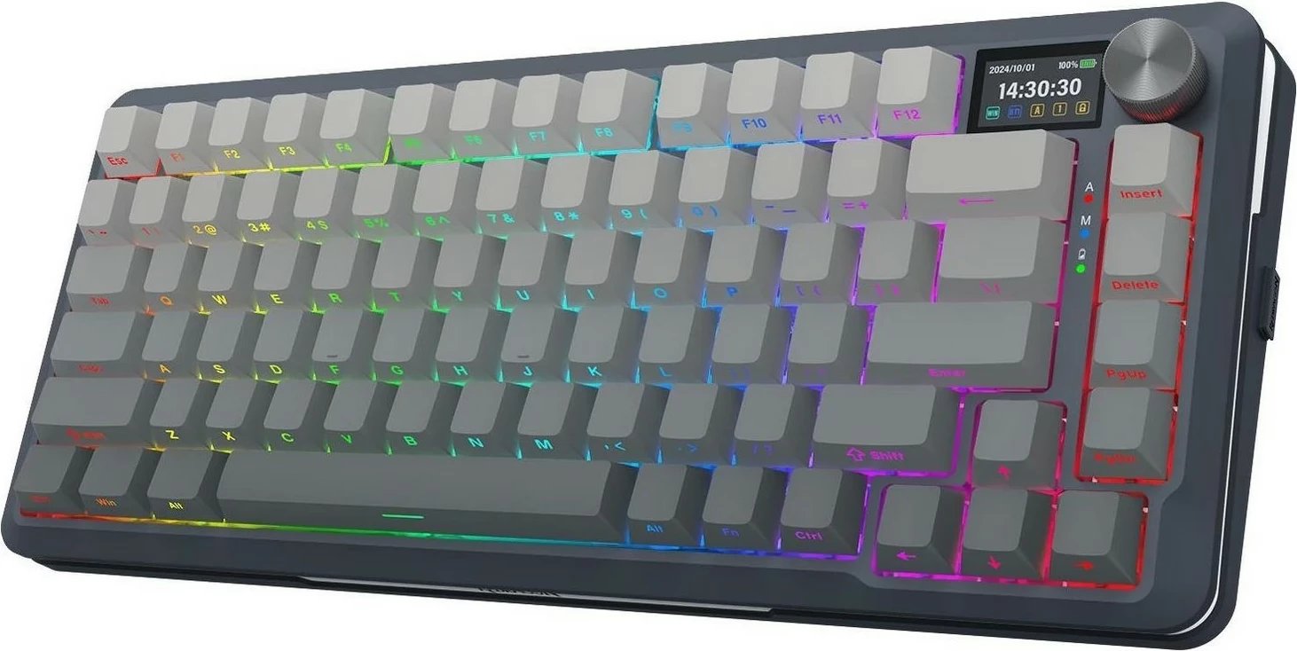Tastierë Redragon K708GG-RGB-PRO Flekact, RGB, mekanike, gri
