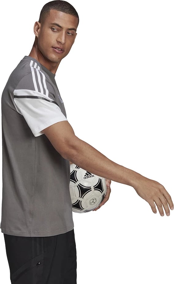 Maicë për meshkuj adidas, gri-bardhë