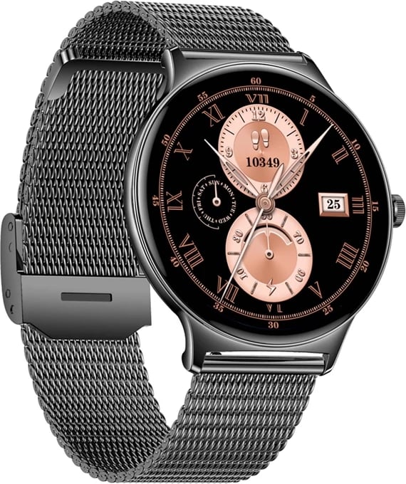 Smartwatch Colmi V89 1.43" AMOLED 466×466, thirrje me Bluetooth, 100+ sporte, SpO₂, IP67, bateri 4–6 ditë, çelik i zi