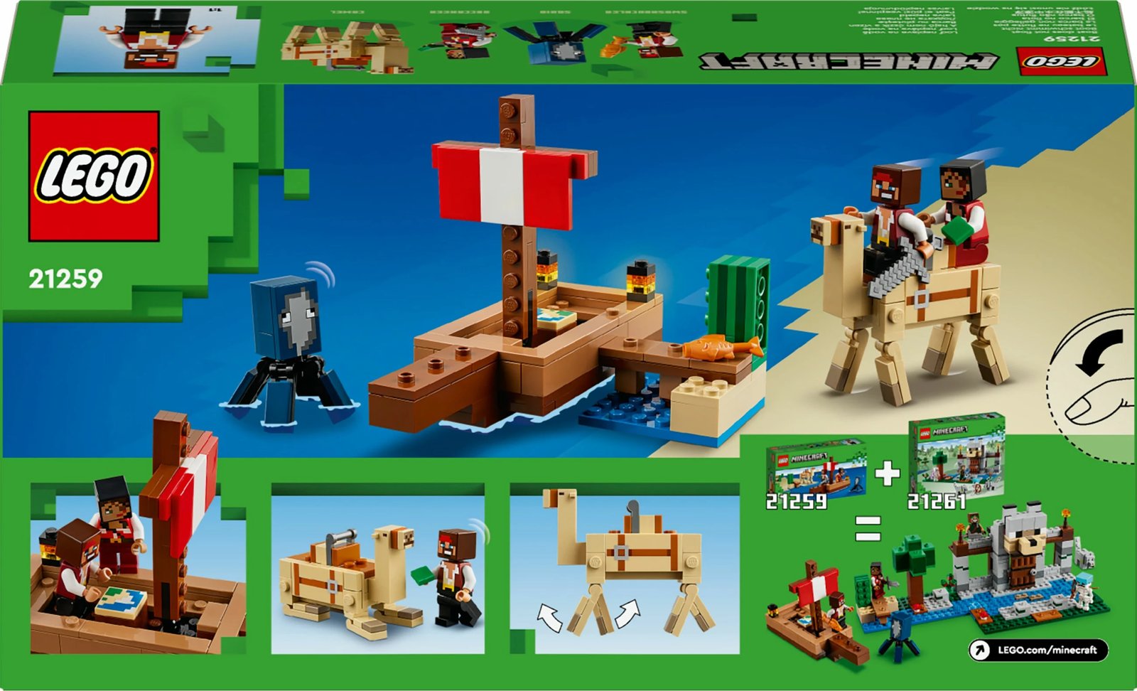 Set LEGO Minecraft 21259 Pirate Ship Voyage