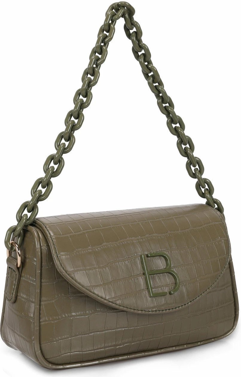 Çantë krahu Lucky Bees, ngjyrë jeshile croco, 240