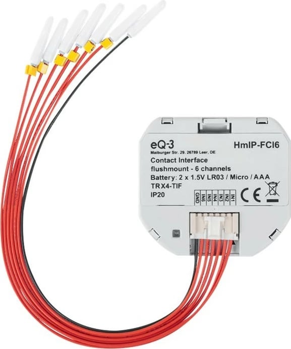 Ndërfaqe kontakti eQ-3 Homematic IP HmIP-FCI6, 6 kanale, e bardhë