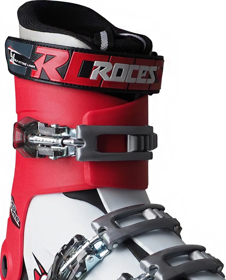 Çizme skijimi Roces unisex, të bardha-kuqe