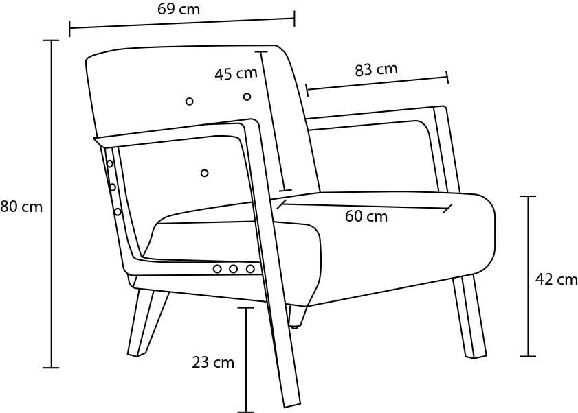 Karrige Wing Atelier del Sofa, Kemer, krem v2