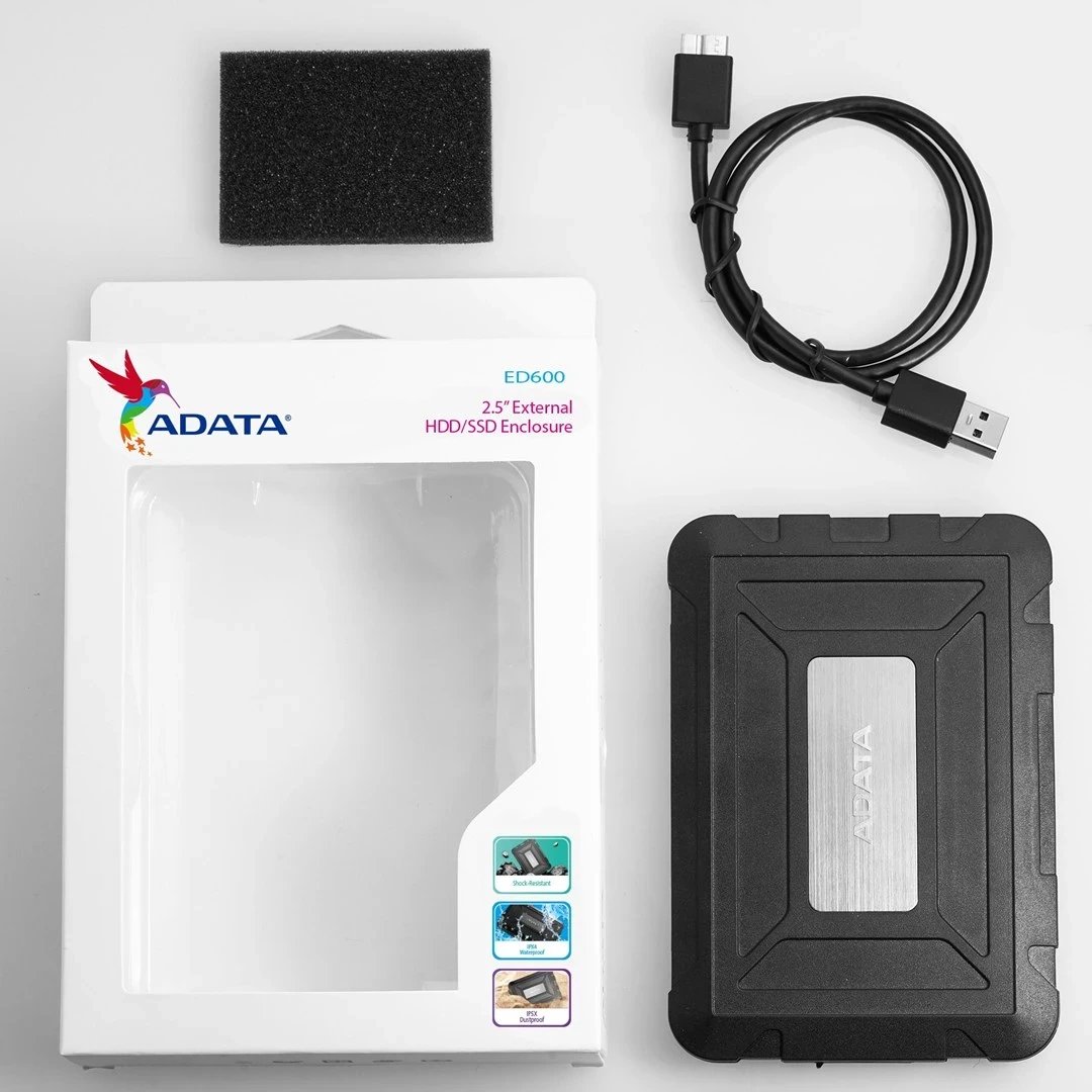 Kuti për HDD/SDD Adata ED600, 2.5", e zezë