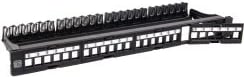 Patch panel TECHly 24p Keystone UTP, 4 seksione të lëvizshme