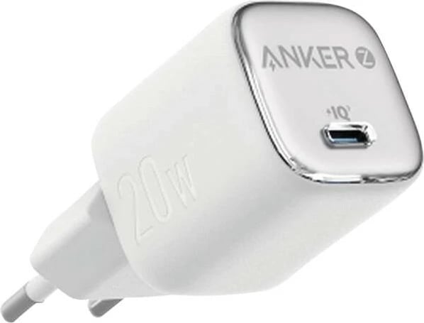 Karikues Anker 20W, USB-C, kompakt, i bardhë/argjendtë
