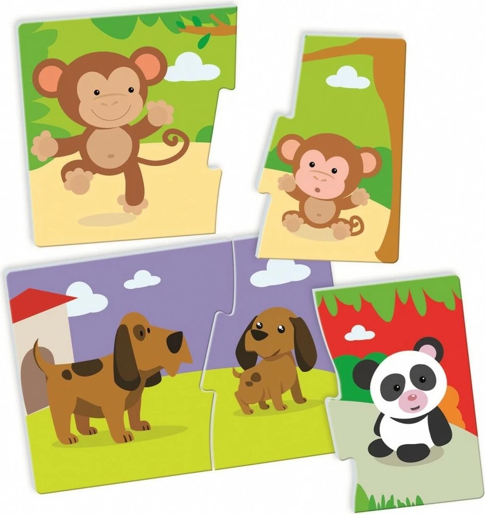 Puzzle edukativ Clementoni Mother and Children, karton, për fëmijë 2-4 vjeç