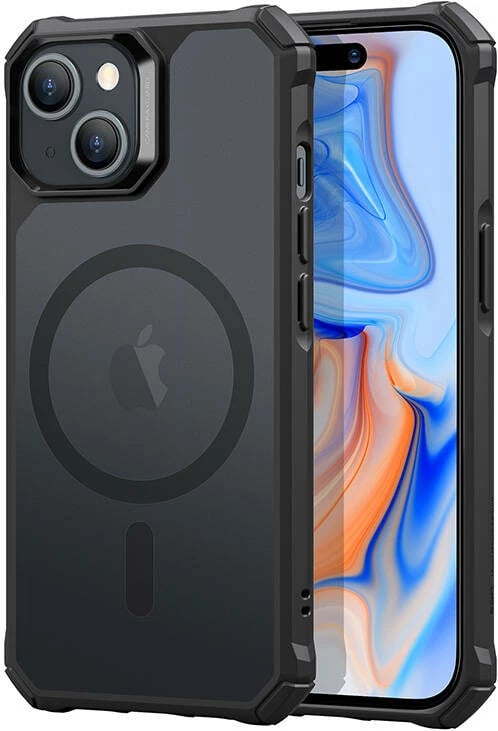 Mbështjellës ESR Air Armor për iPhone 15 Plus, MagSafe, zi