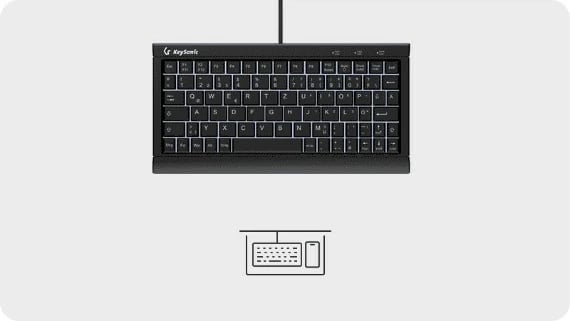 Tastierë KeySonic KSK-3011ELC, me kabllo, LED, QWERTZ, e zezë